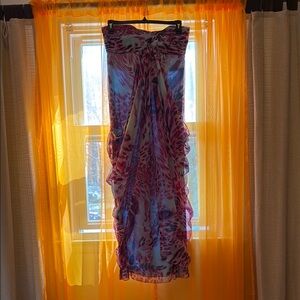 Laundry By Shelli Segal Strapless Pink and White Dress